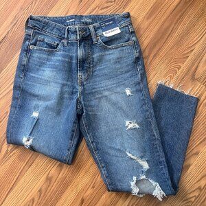 Old Navy OG Straight Saylor Ankle Jeans Size 2 Distressed Medium Wash